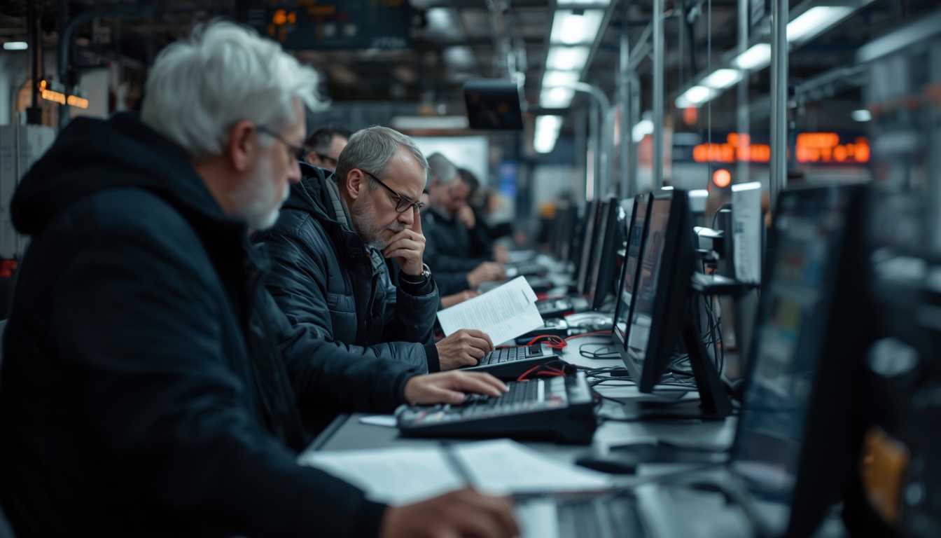 Flowby members moving through guided stations